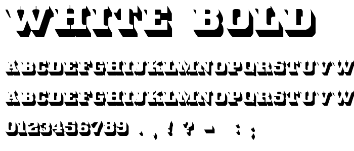 White Bold font